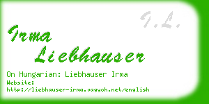 irma liebhauser business card